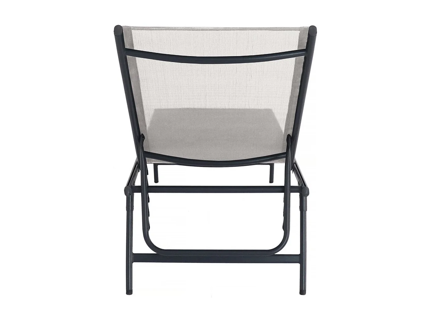 Lot de 2 bains de soleil en métal "Sublima" - 180 x 54 x 104 cm - Beige