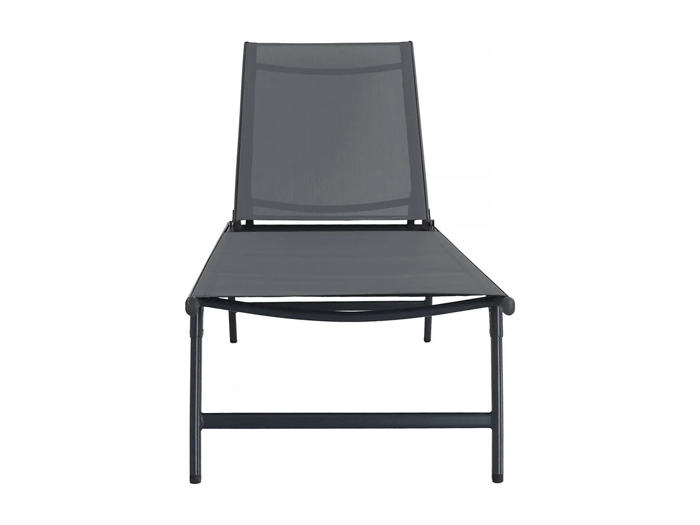 Lot de 2 bains de soleil en métal "Sublima" - 180 x 54 x 104 cm - Anthracite