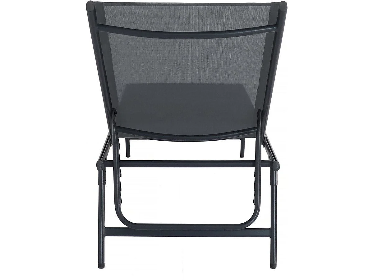 Lot de 2 bains de soleil en métal "Sublima" - 180 x 54 x 104 cm - Anthracite