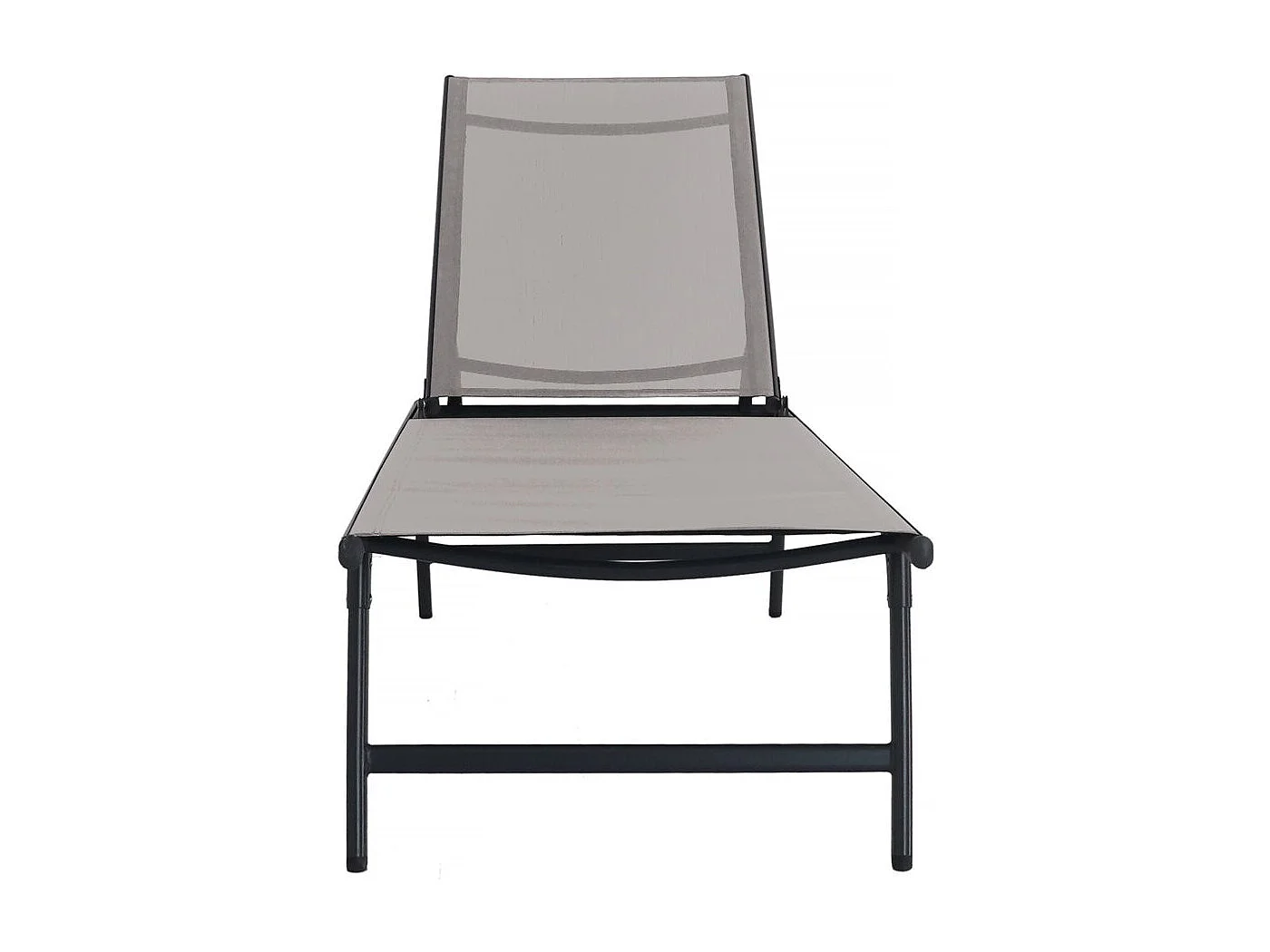 Lot de 2 bains de soleil en métal "Sublima" - 180 x 54 x 104 cm - Taupe