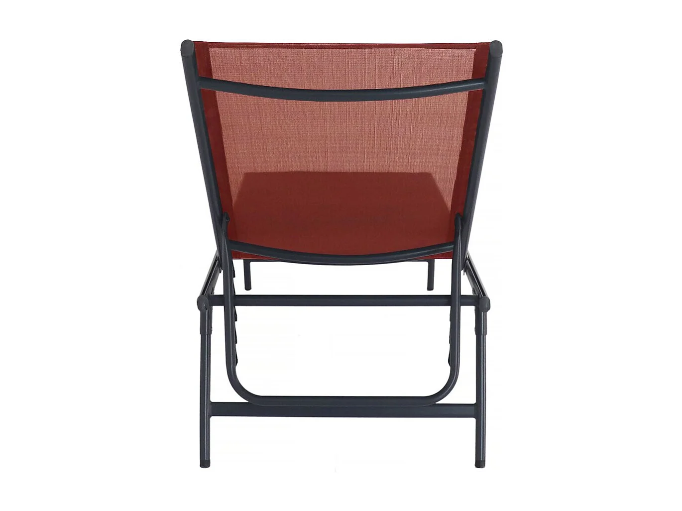 Lot de 2 bains de soleil en métal "Sublima" - 180 x 54 x 104 cm - Terracotta