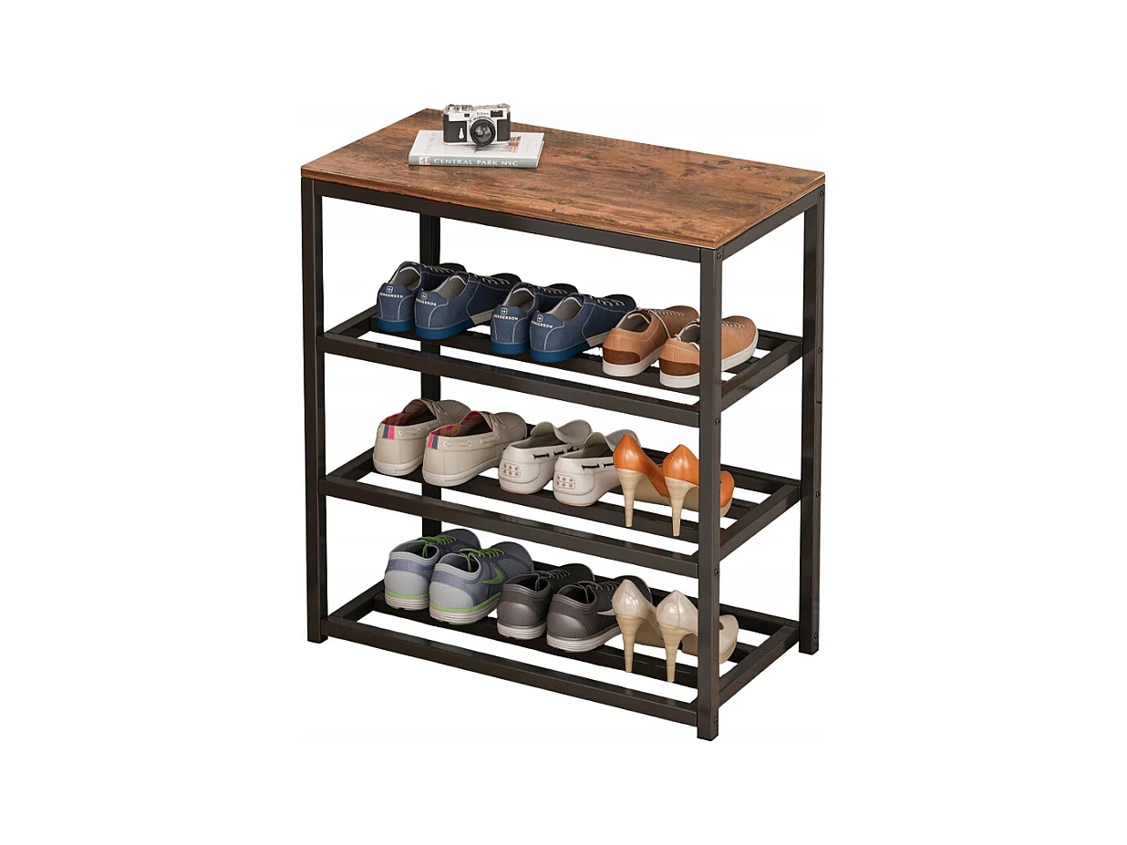 Scarpiera, scaffale, nero, libreria per corridoio