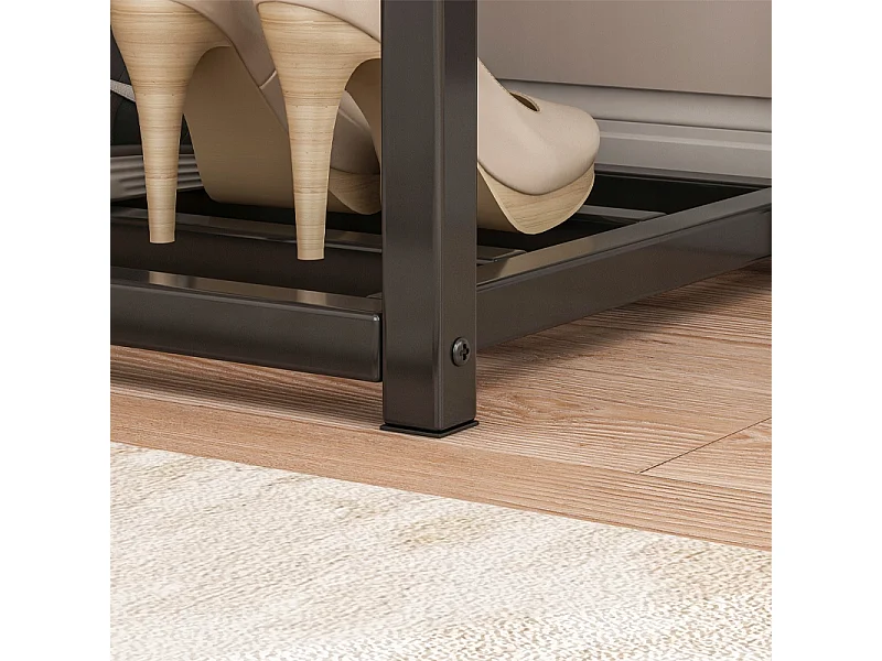 Meuble à chaussures, étagère, noir, bibliothèque de couloir