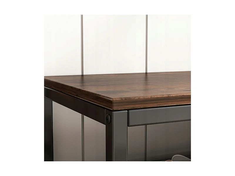 Schuhregal, Schuhschrank, mit Sitz, industriell