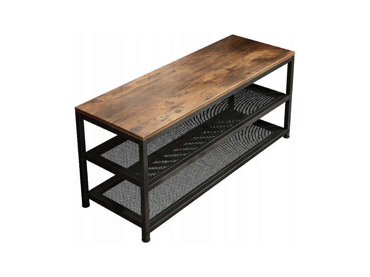 Schuhregal, Schuhschrank, mit Sitz, industriell