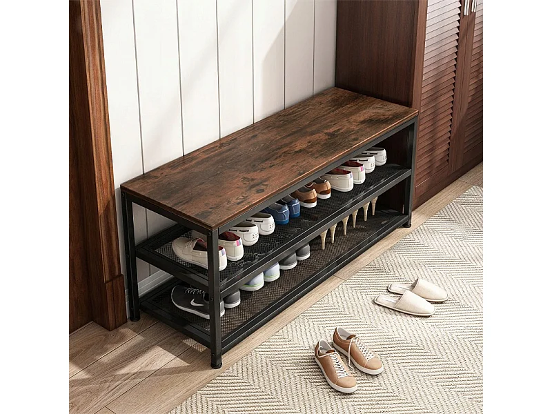 Sapateira, armário para sapatos, com assento, industrial