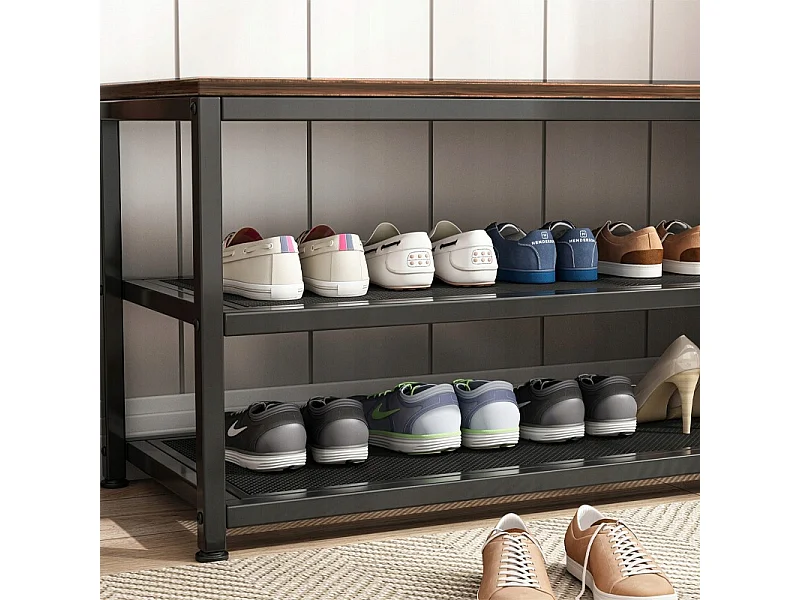 Sapateira, armário para sapatos, com assento, industrial