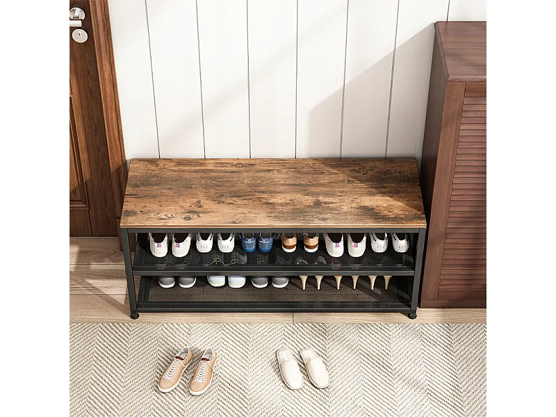 Sapateira, armário para sapatos, com assento, industrial