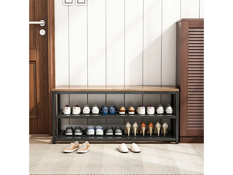 Sapateira, armário para sapatos, com assento, industrial