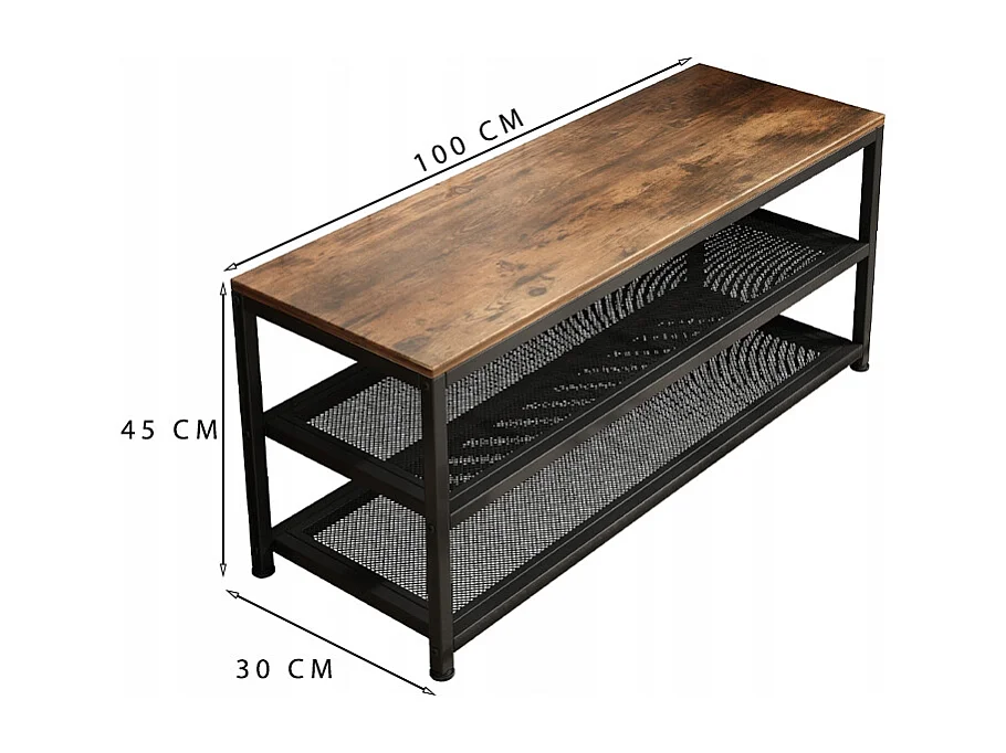 Sapateira, armário para sapatos, com assento, industrial