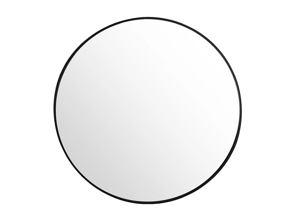 Duże lustro okrągłe, industrialne, do łazienki, czarne 70 cm