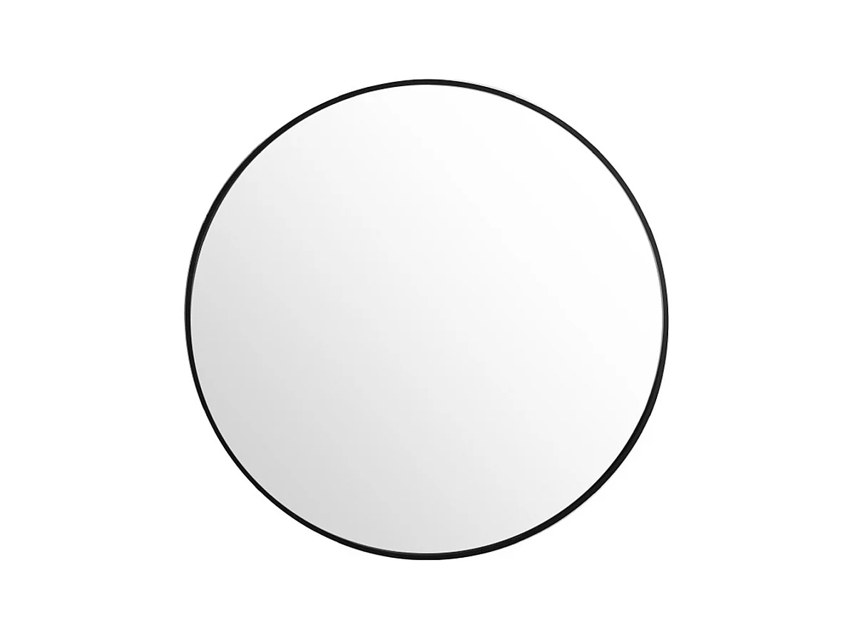 Duże lustro okrągłe, industrialne, do łazienki, czarne 80 cm