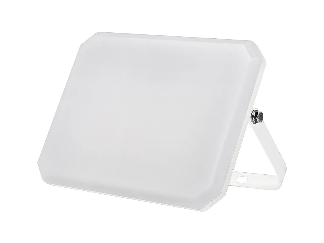 Biały reflektor LED zewnętrzny 230V 50W 4000K mleczny klosz 5000lm 175x125x27,5 mm