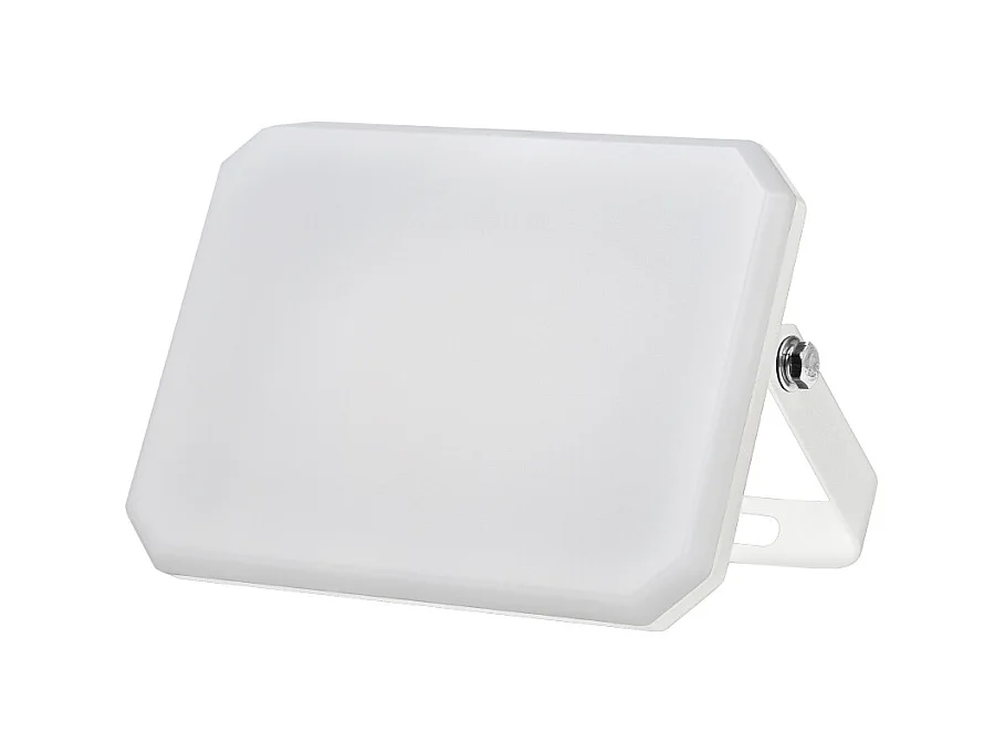 Biały reflektor LED zewnętrzny 230V 20W 4000K mleczny klosz 2000lm 112x80x25,5 mm