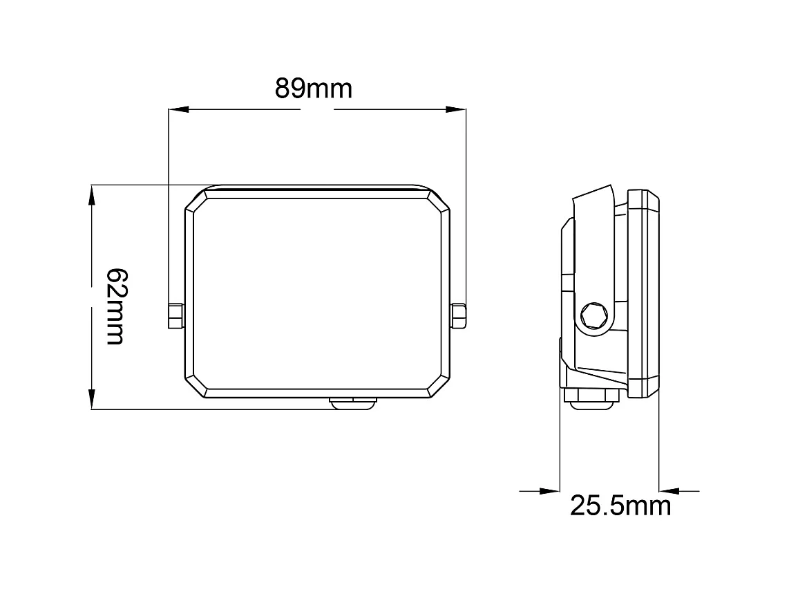 Proiettore a LED Bianco Faro da esterno 230V 10W 4000K Cover Milky 950lm 89x62x25,5 mm
