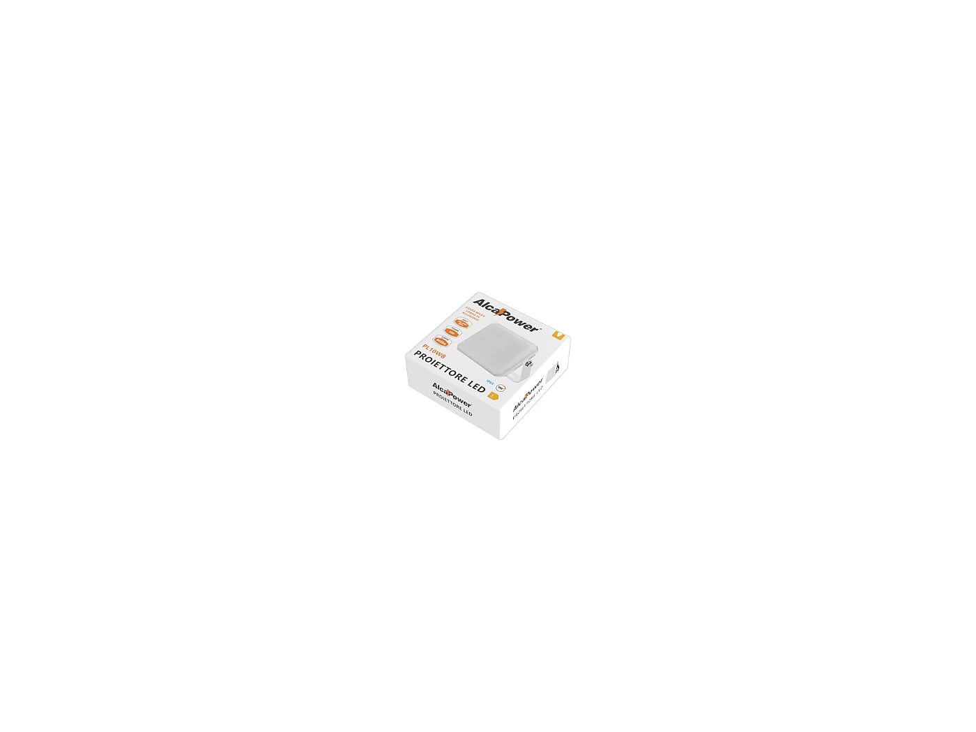 Weißer LED-Projektor Außenstrahler 230V 10W 4000K Abdeckung milchig 950lm 89x62x25,5 mm