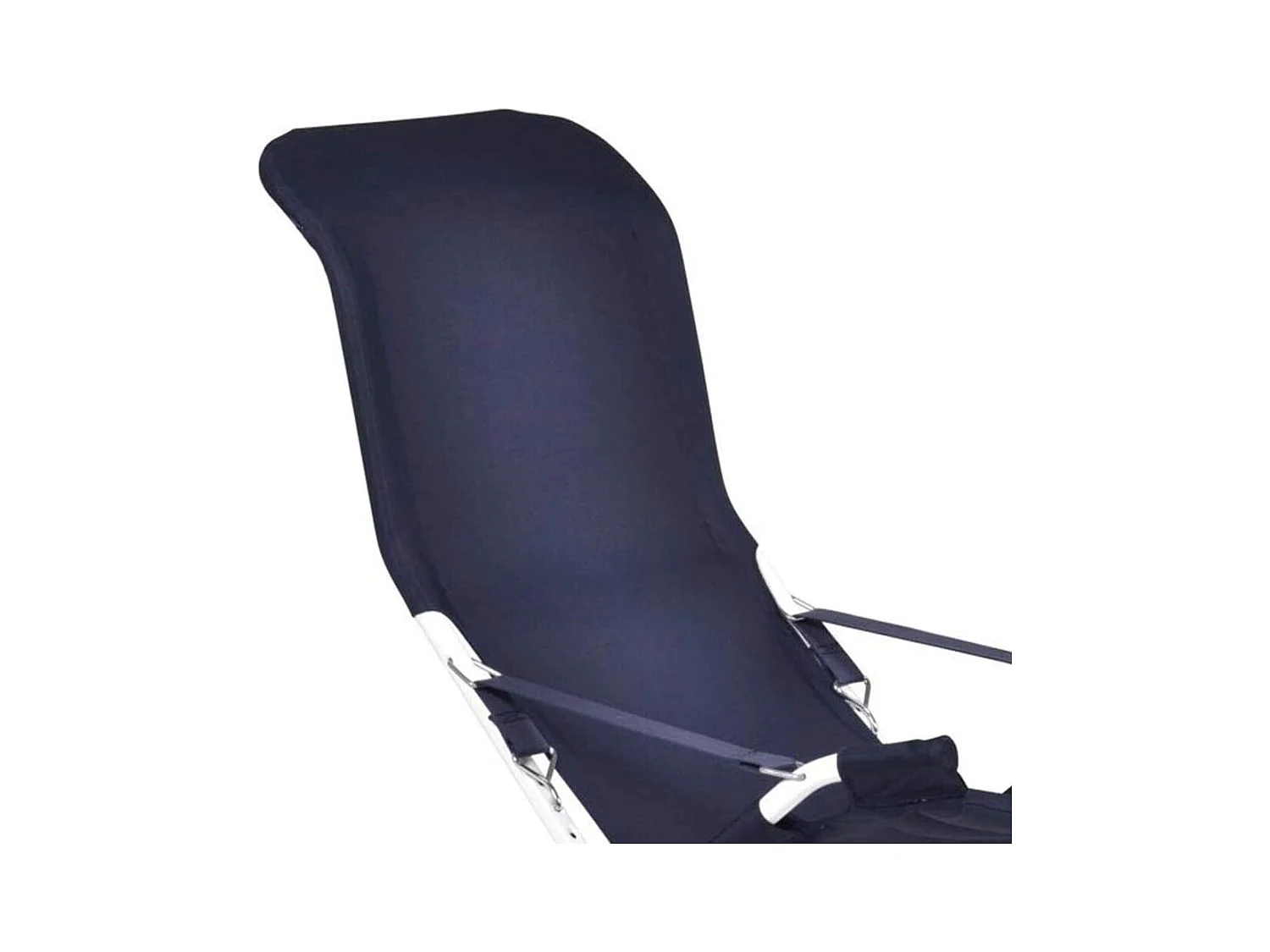 Chaise longue Fiam Fiesta, structure en acier blanc et revêtement bleu, 127PE BSBL x 2