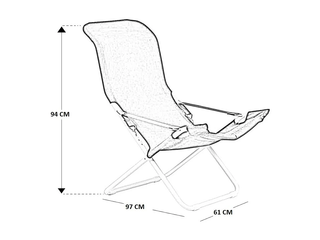 Chaise longue Fiam Fiesta, structure en acier blanc et revêtement bleu, 127PE BSBL x 2