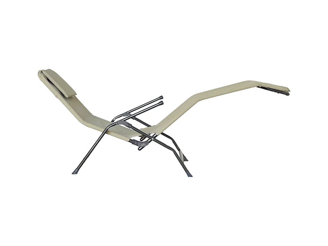 Chaise longue pivotante en métal Beachtlux beige écru, nouveauté 2024