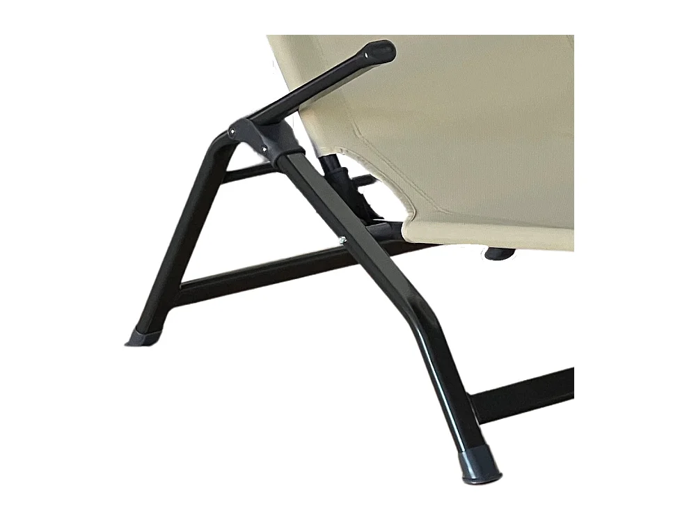 Chaise longue pivotante en métal Beachtlux beige écru, nouveauté 2024