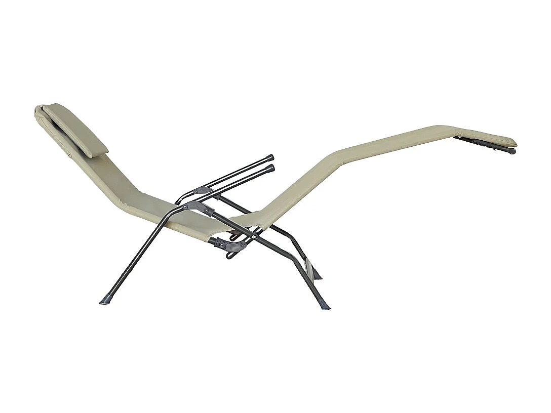 Chaise longue pivotante en métal Beachtlux beige écru, nouveauté 2024