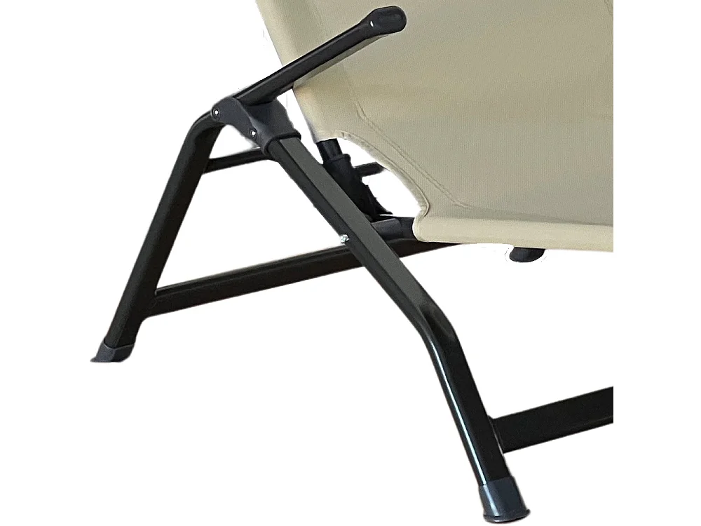 Chaise longue pivotante en métal Beachtlux beige écru, nouveauté 2024