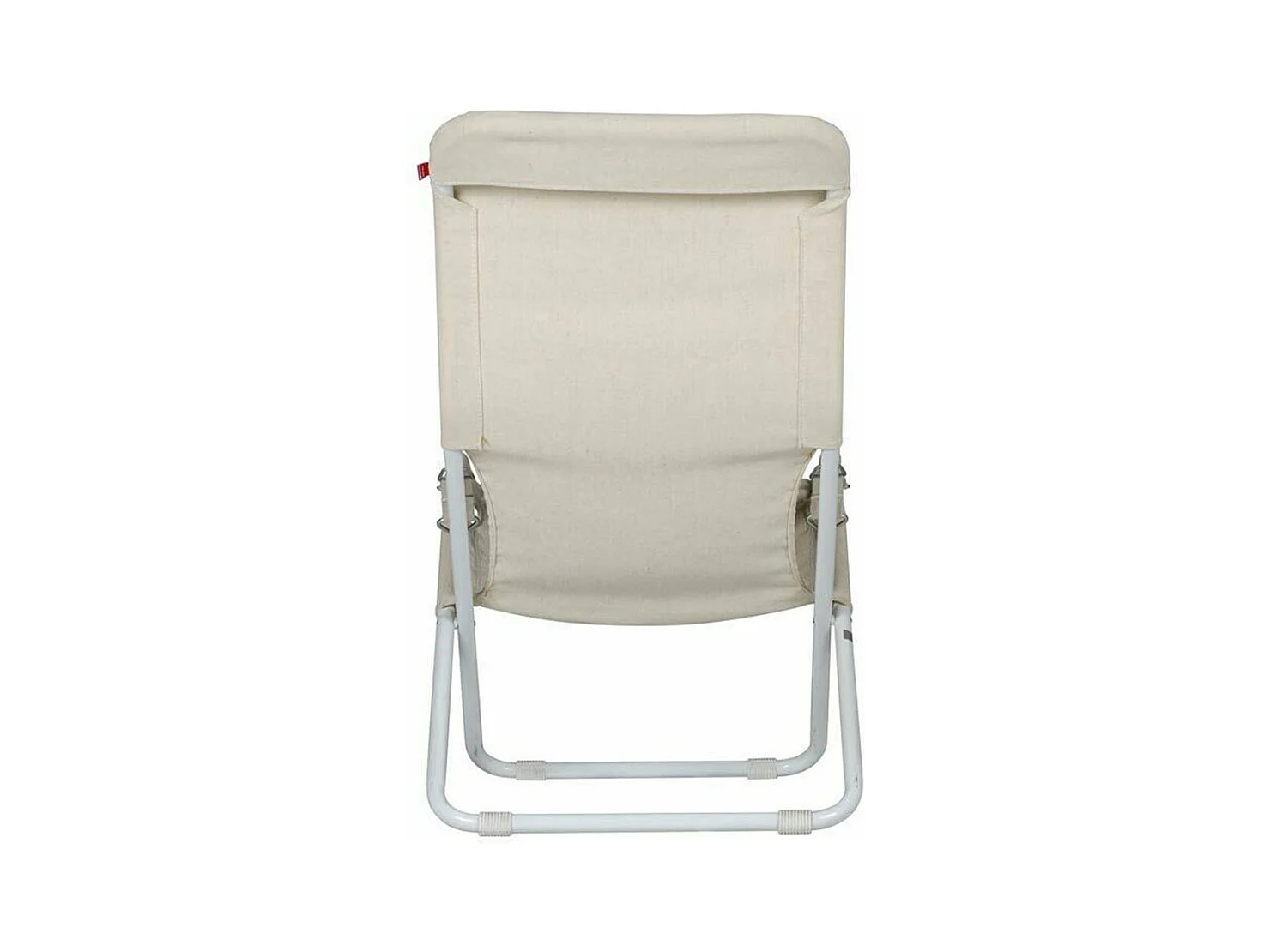 Chaise longue Fiam Fiesta, structure en acier blanc et revêtement en jute 127BSJUT