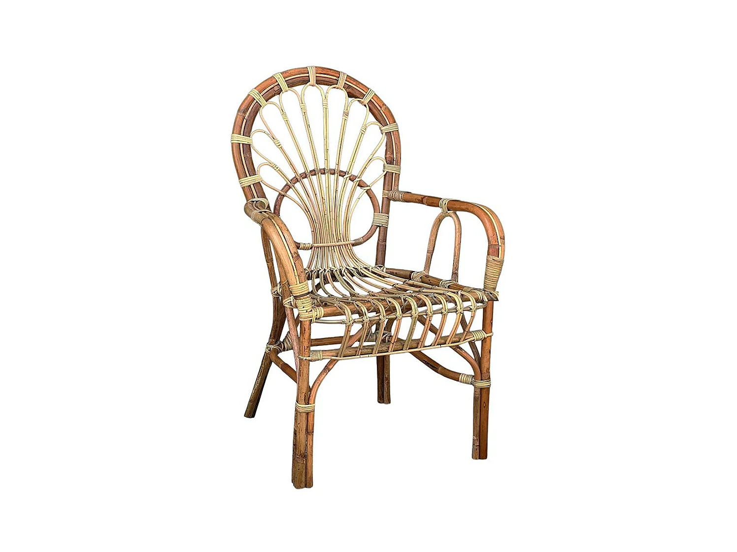 Fauteuil Big Sole Chair pour adulte en bambou naturel et rotin tressé