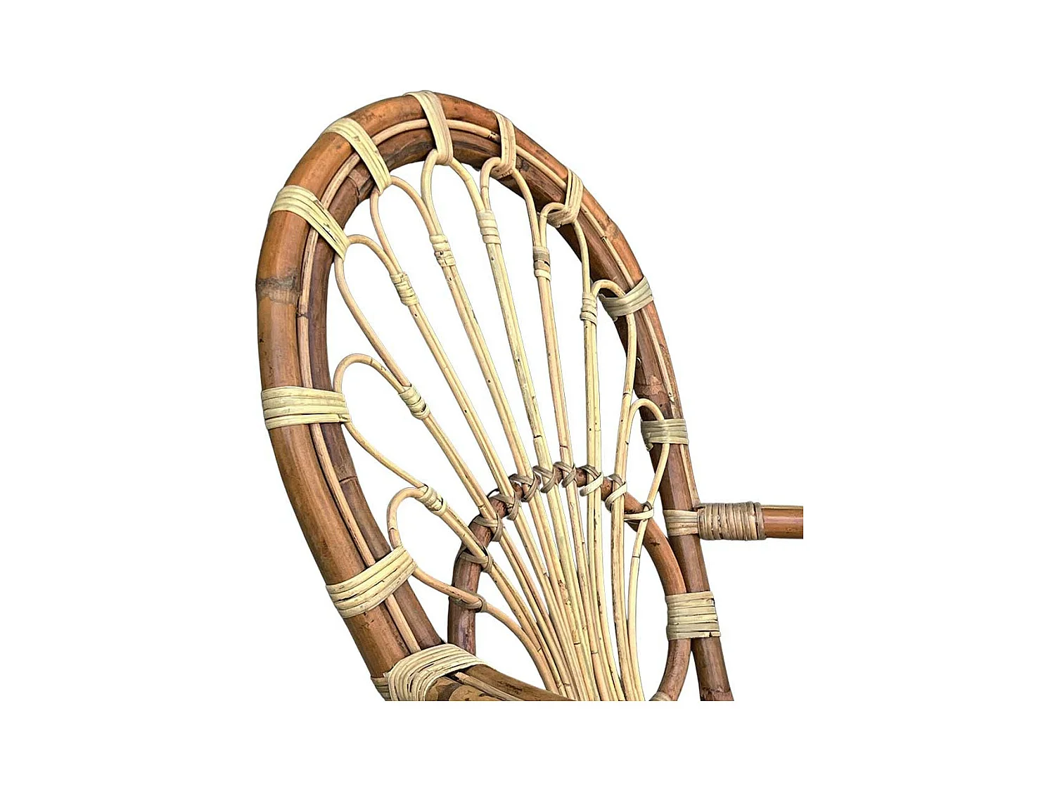 Fauteuil Big Sole Chair pour adulte en bambou naturel et rotin tressé