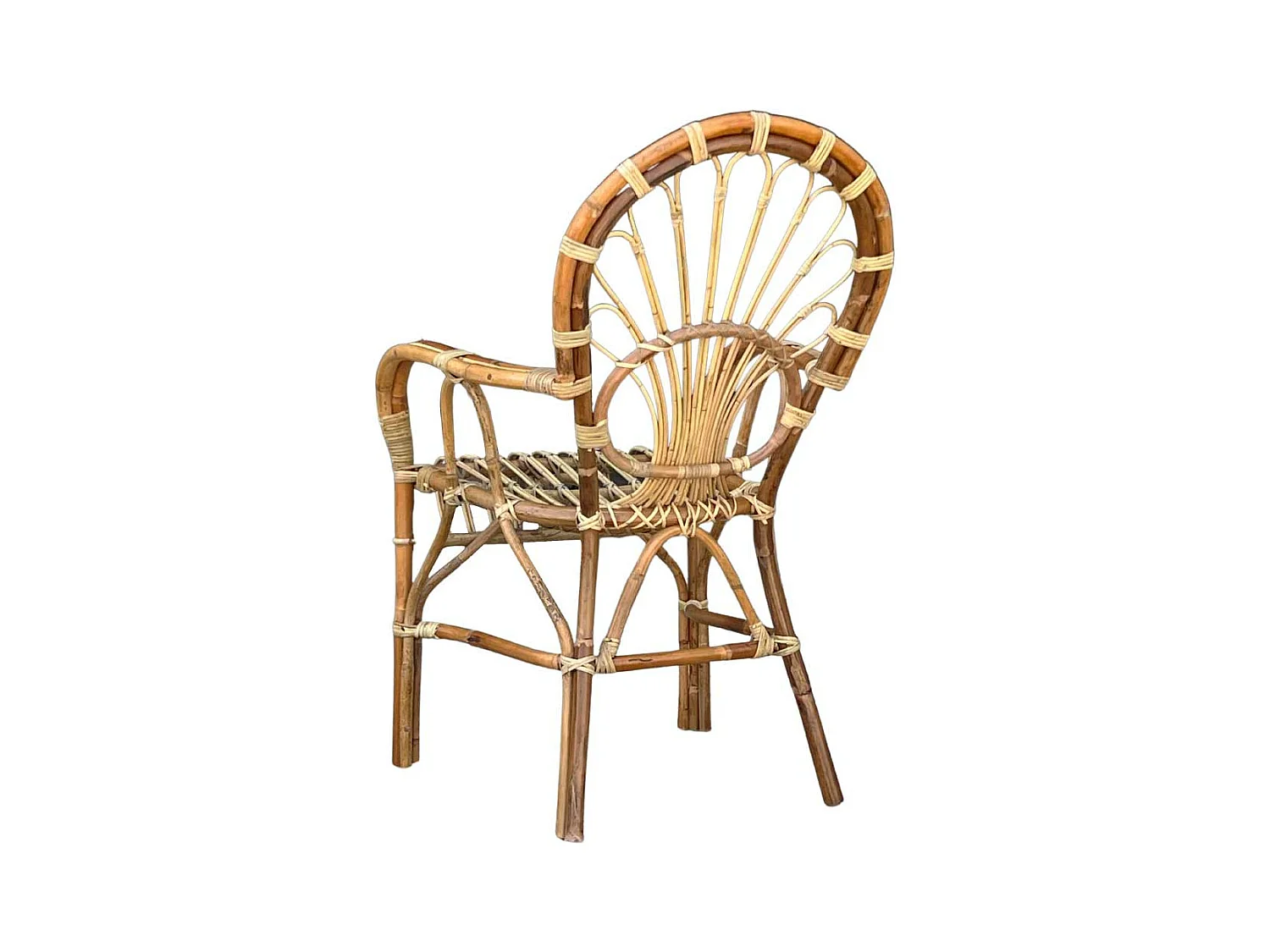 Fauteuil Big Sole Chair pour adulte en bambou naturel et rotin tressé