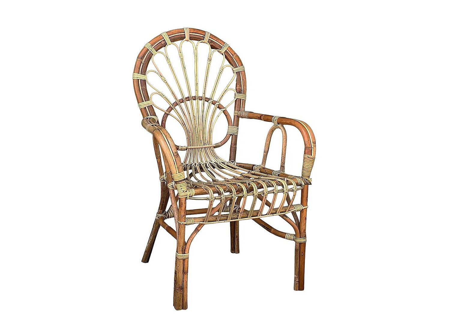 Fauteuil Big Sole Chair pour adulte en bambou naturel et rotin tressé