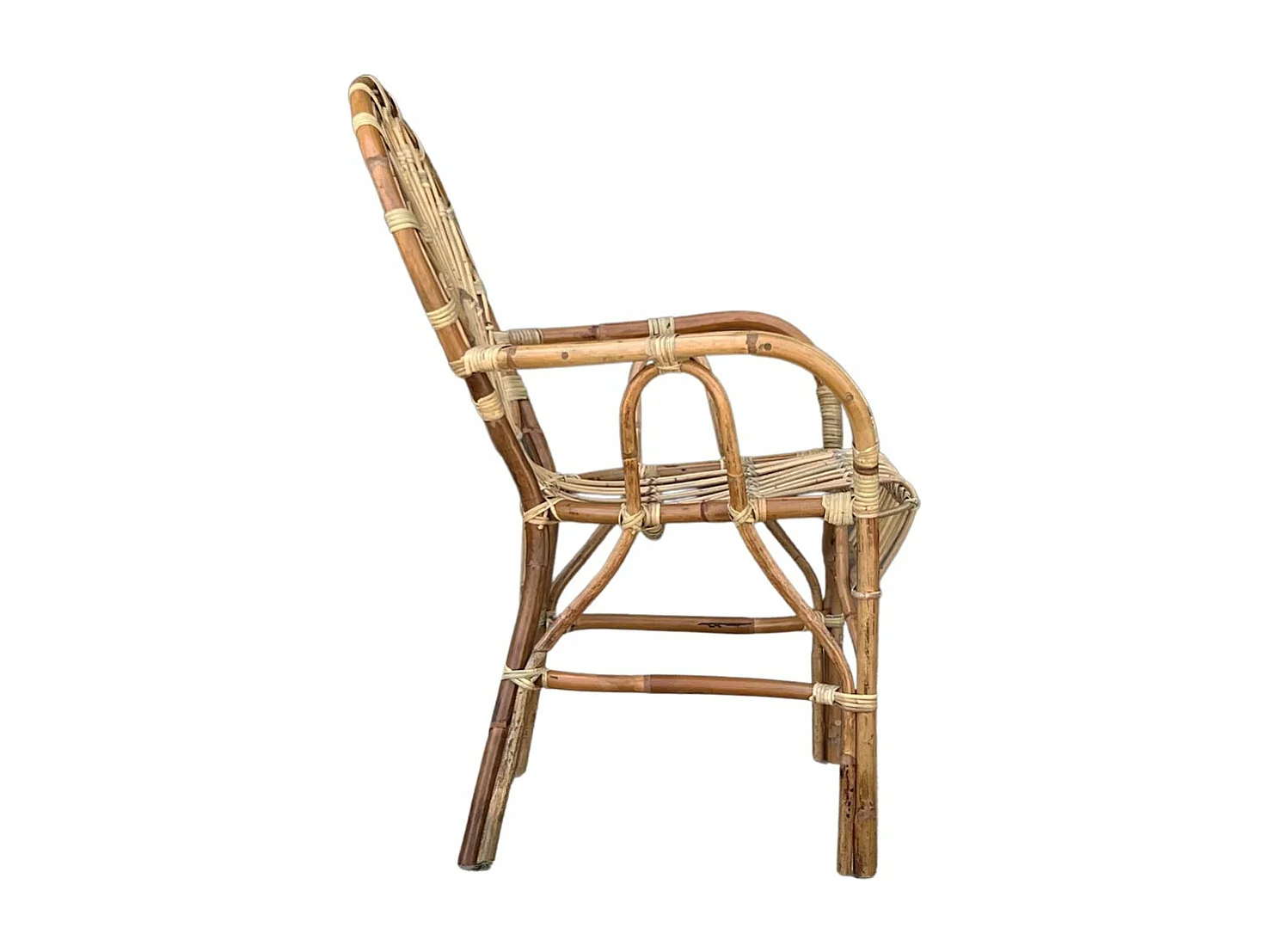 Fauteuil Big Sole Chair pour adulte en bambou naturel et rotin tressé