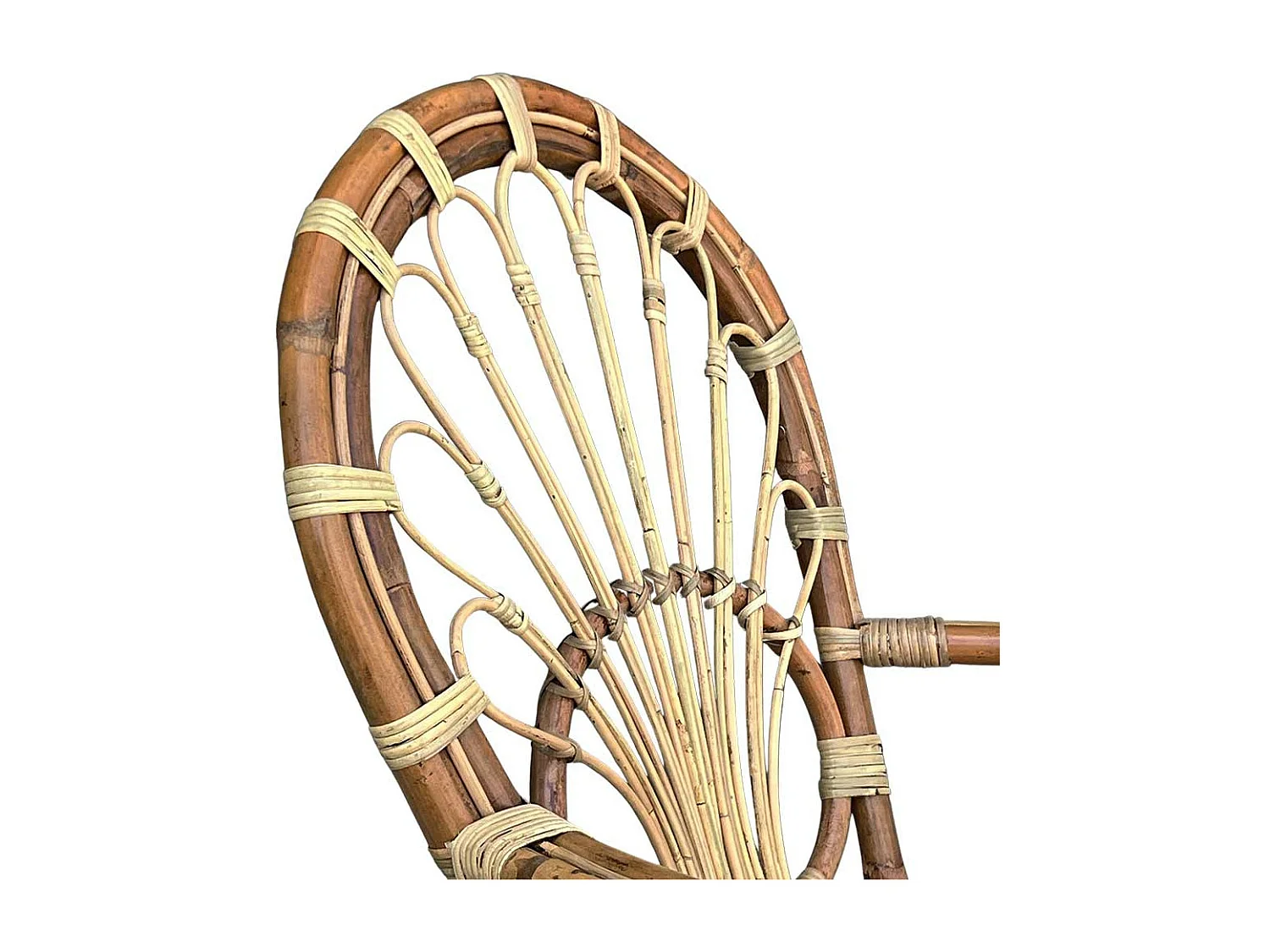 Fauteuil Big Sole Chair pour adulte en bambou naturel et rotin tressé