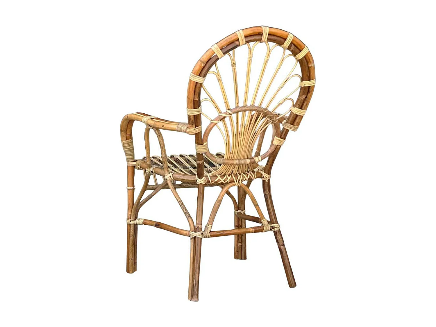 Fauteuil Big Sole Chair pour adulte en bambou naturel et rotin tressé