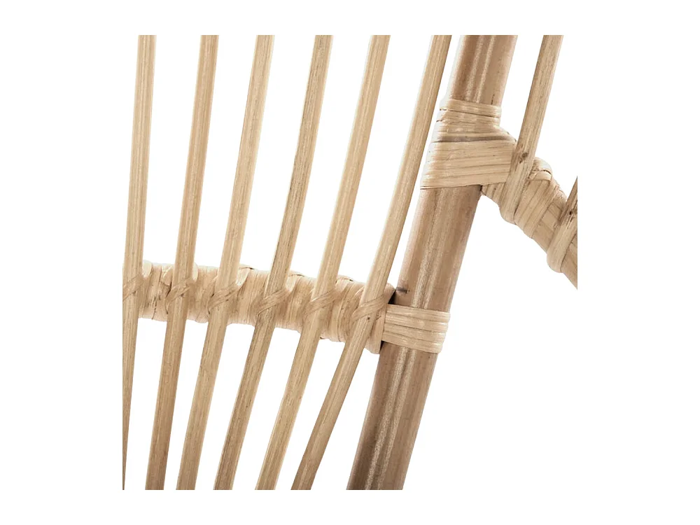 Fauteuil fera stoel in echt bamboe hout met geverfde ijzeren poten