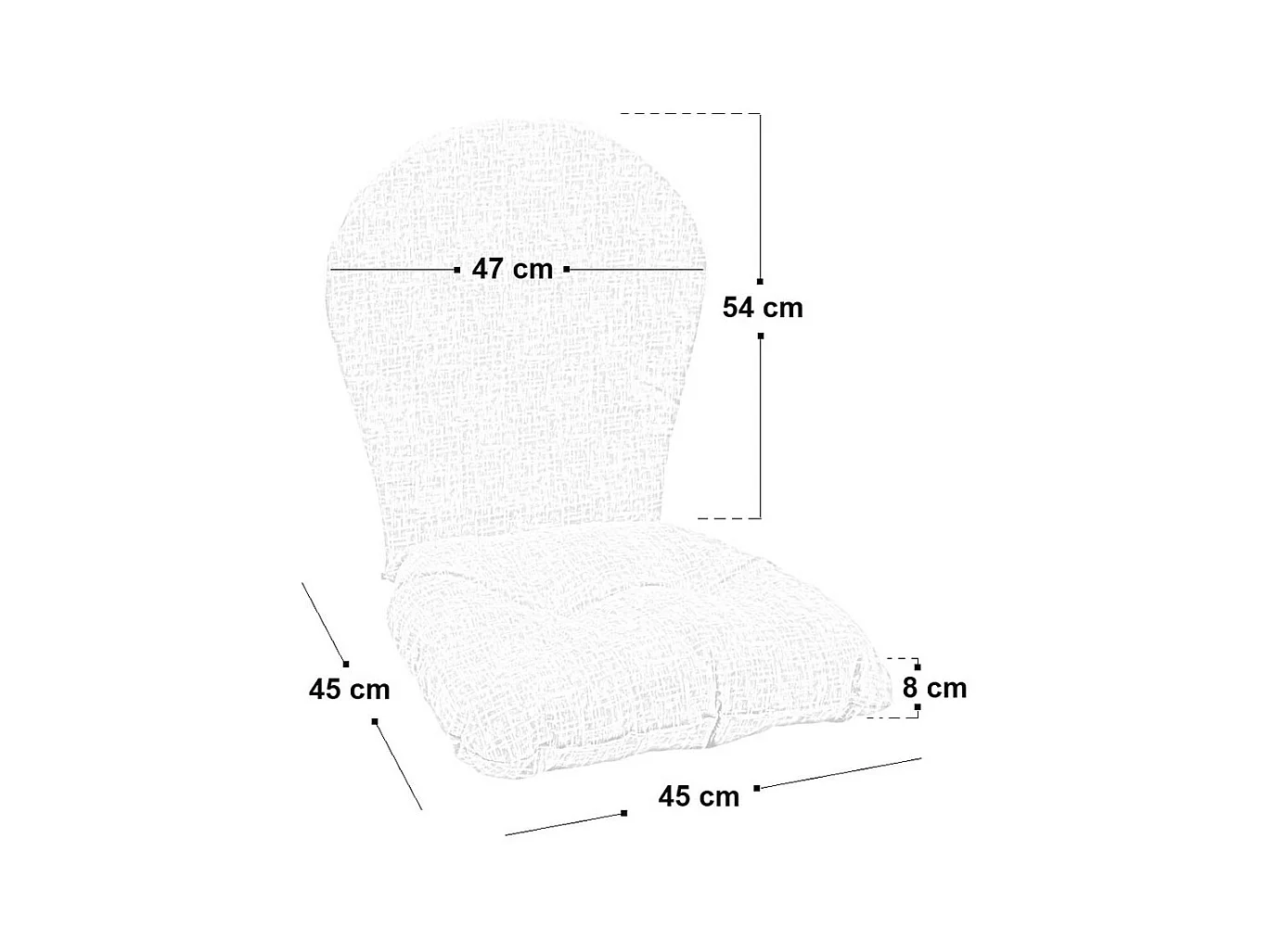 Coussin pour fauteuil chaise grosse semelle en osier et bambou motif moutarde