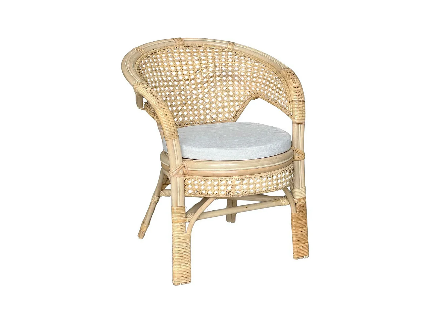 Amanda Woonkamer 1 Bank 2 Fauteuils 1 Weense Geweven Bamboe Salontafel