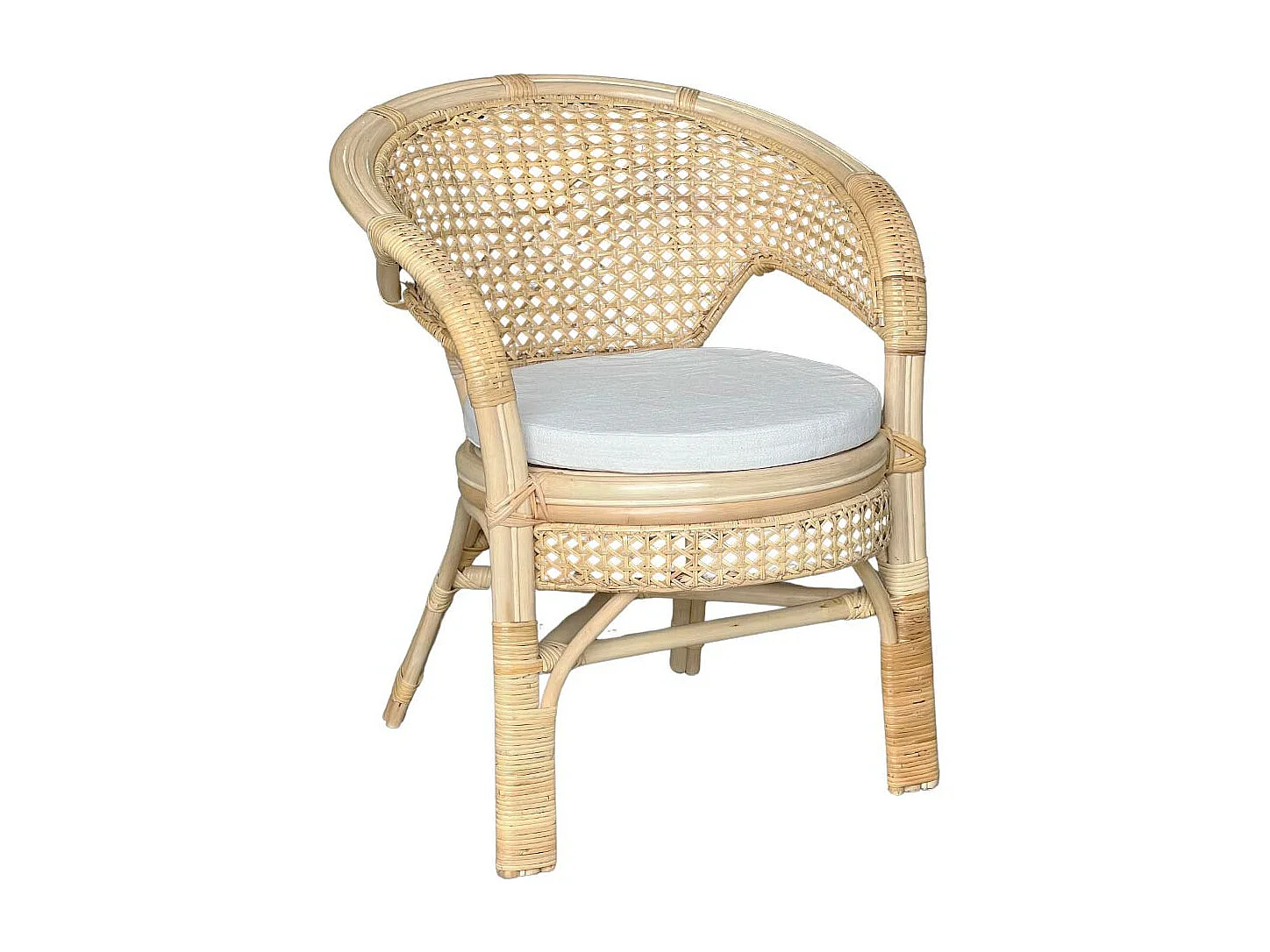 Amanda Woonkamer 1 Bank 2 Fauteuils 1 Weense Geweven Bamboe Salontafel