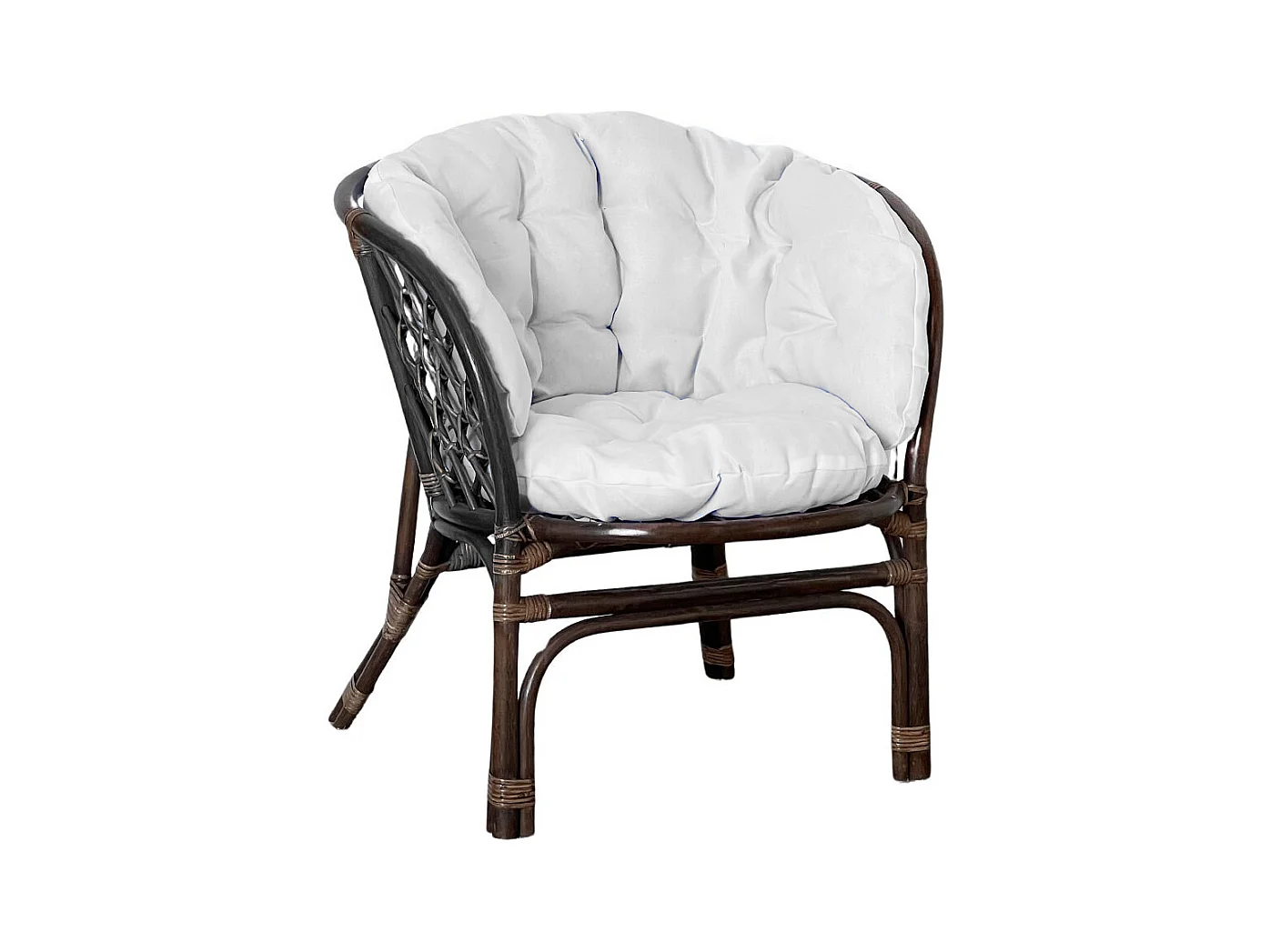 Salon de jardin en bambou marron Bahama avec coussins gratuits