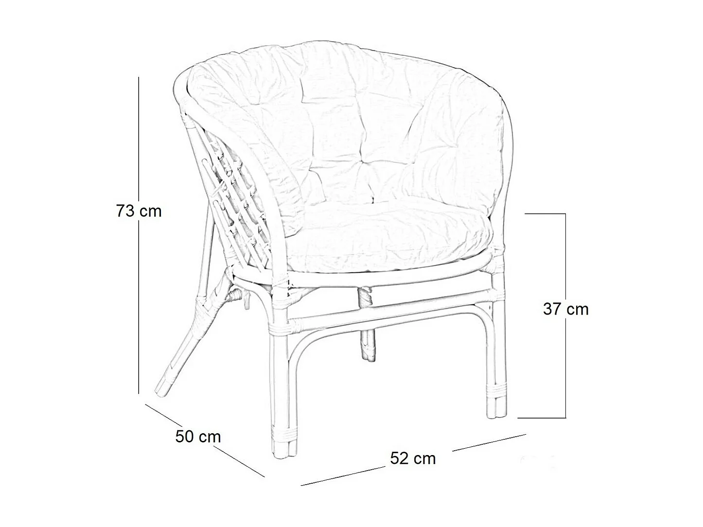 Salon de jardin en bambou marron Bahama avec coussins gratuits