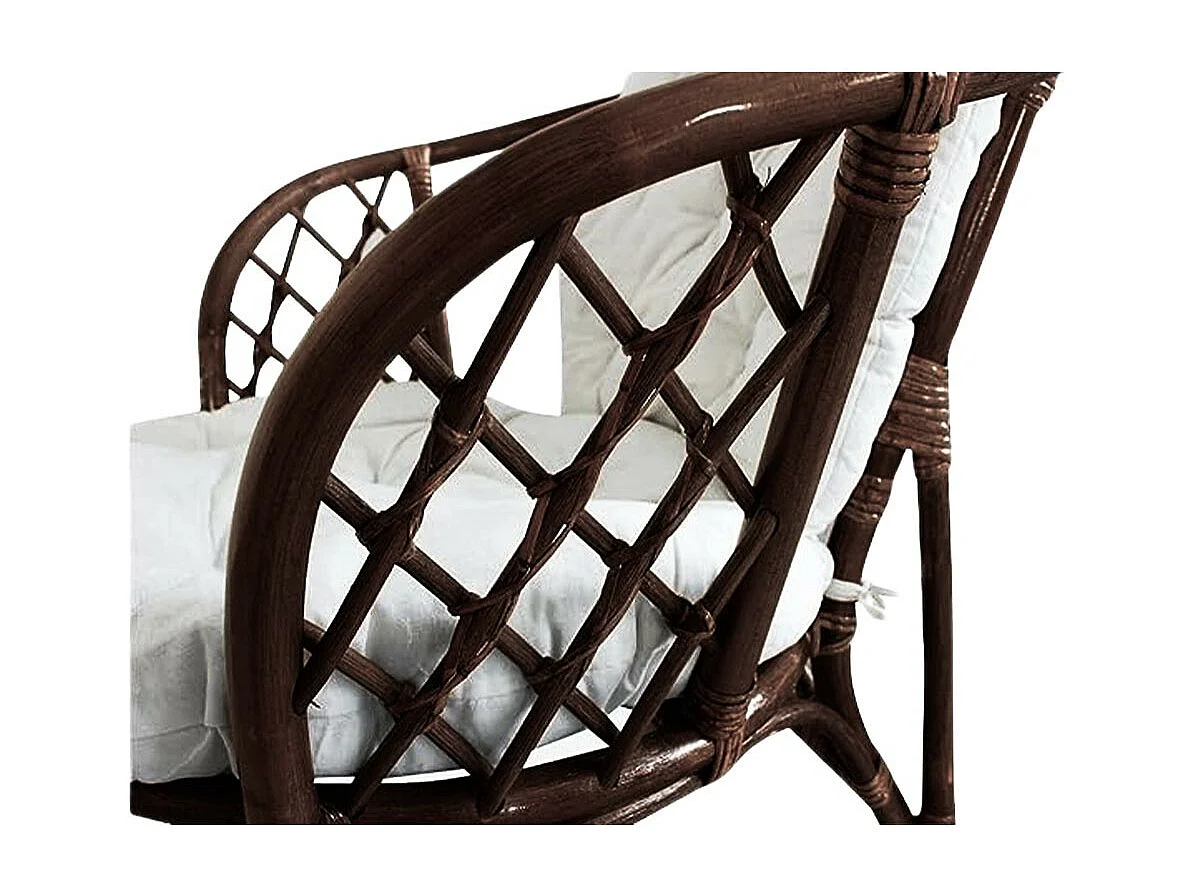 Salon de jardin en bambou marron Bahama avec coussins gratuits