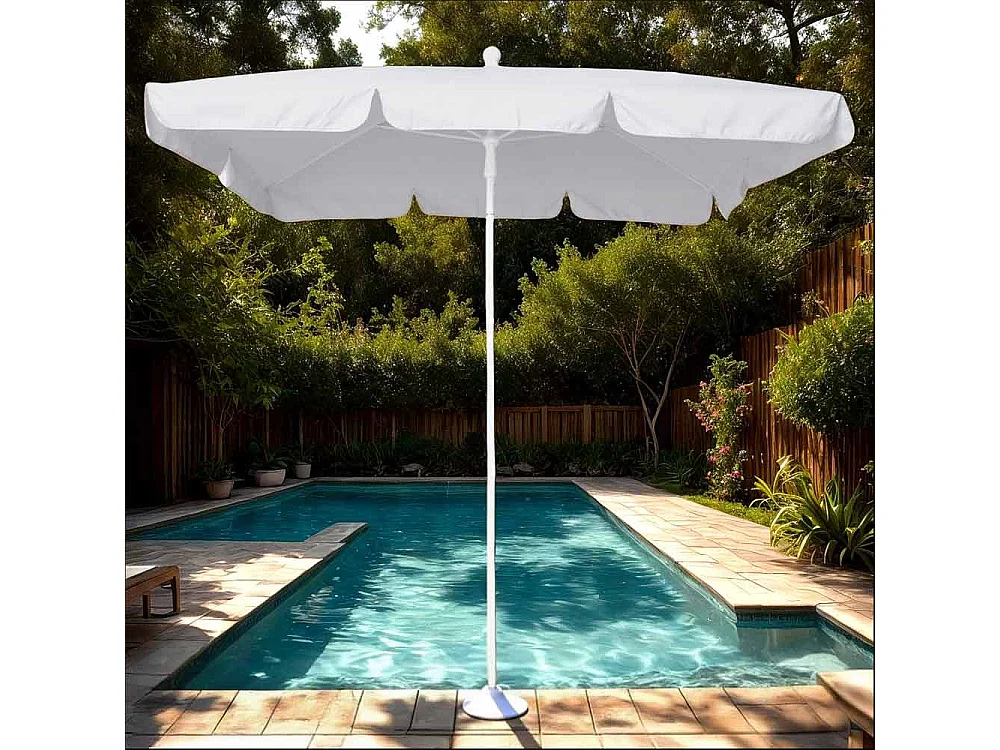 Ombrellone Maffei Art.113R grigio chiaro 185 x 125 x h 230 cm telaio in acciaio