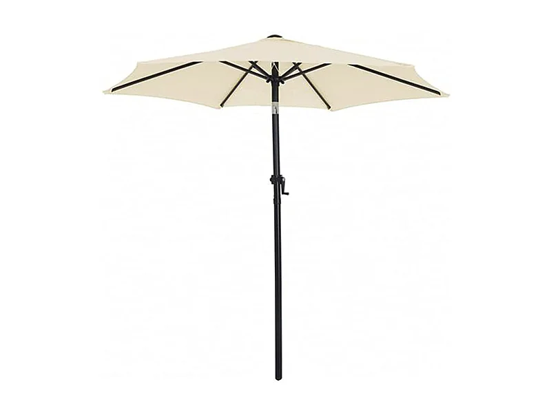 Ombrellone da giardino bianco palo centrale diametro m 3 esagonale