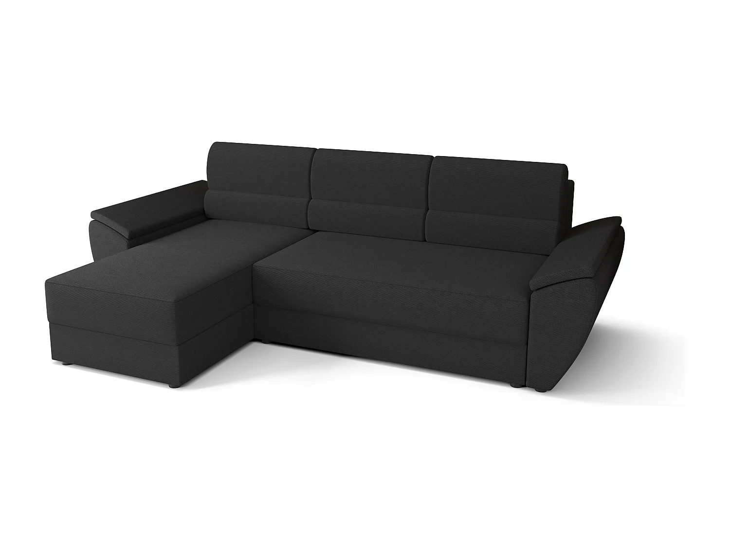 BEDANTE Ecksofa L REBI L2 Rainbow 27 Links mit Schlaffunktion, Grau, L-Form, Sofa mit Stauraum, Bettkasten, Wohnzimmersofa, Couch, Sofa, Bettsofa