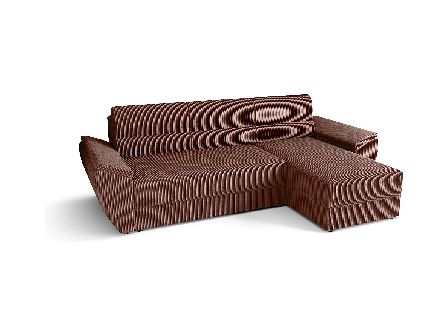 BEDANTE Ecksofa L REBI L2 Poso 29 Rechts mit Schlaffunktion, Koralle, L-Form, Sofa mit Stauraum, Bettkasten, Wohnzimmersofa, Couch, Sofa, Bettsofa