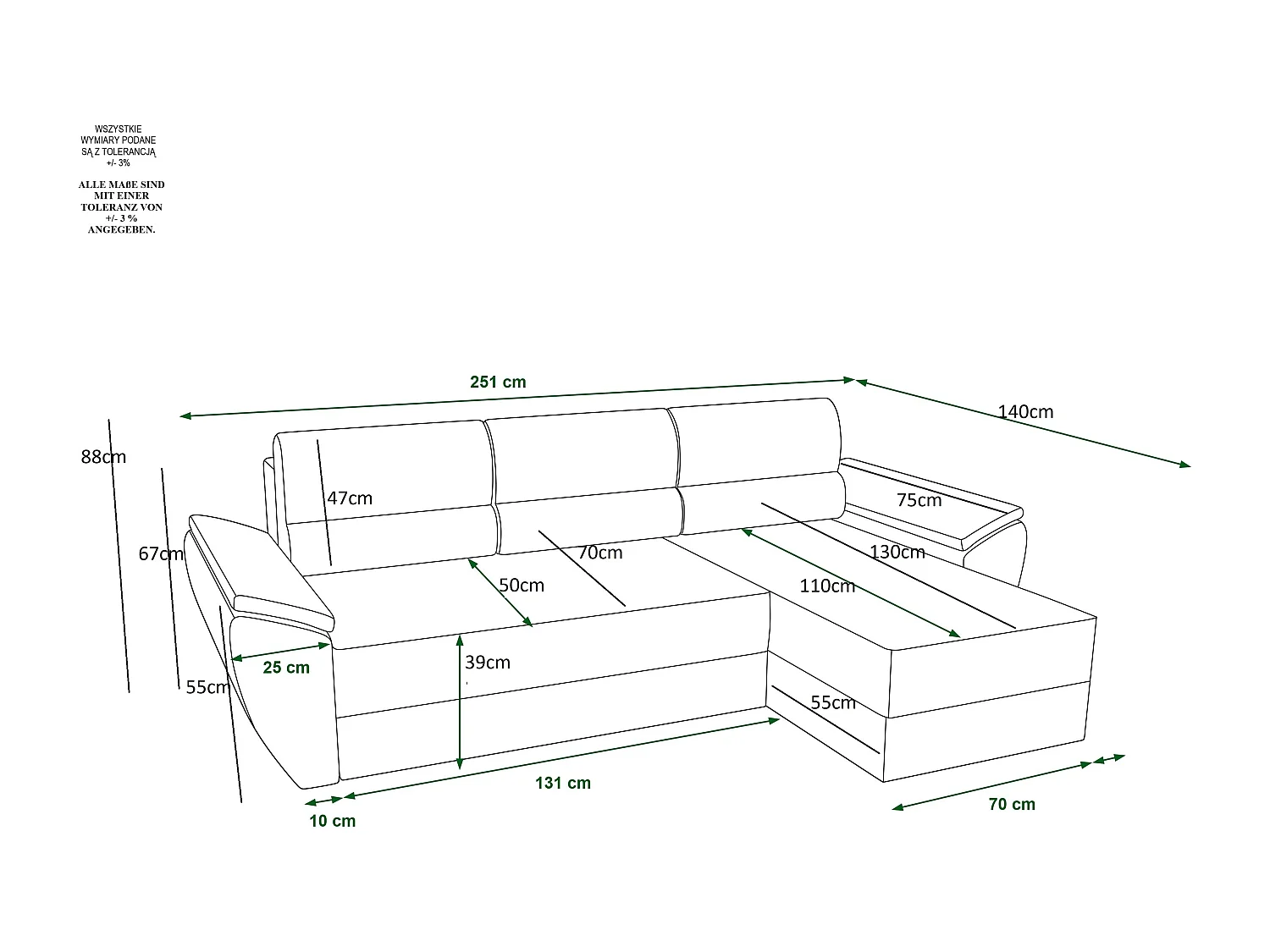 BEDANTE Ecksofa L REBI L2 Rainbow 27/31 Rechts mit Schlaffunktion, Grau/Weiß, L-Form, Sofa mit Stauraum, Bettkasten, Wohnzimmersofa, Couch, Sofa, Bettsofa