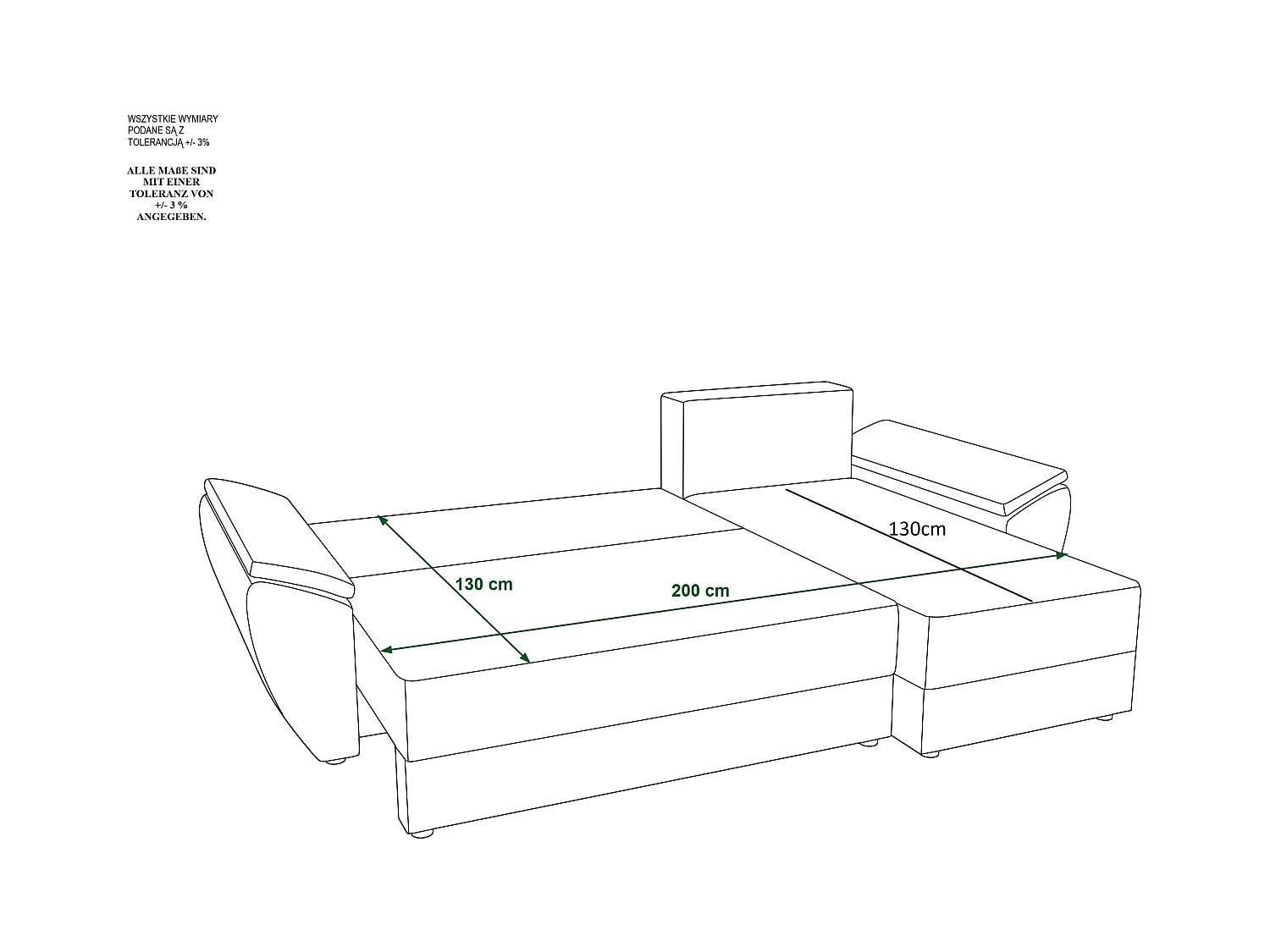 BEDANTE Ecksofa L REBI L2 Rainbow 20/05 Links mit Schlaffunktion, Braun/Beige, L-Form, Sofa mit Stauraum, Bettkasten, Wohnzimmersofa, Couch, Sofa, Bettsofa