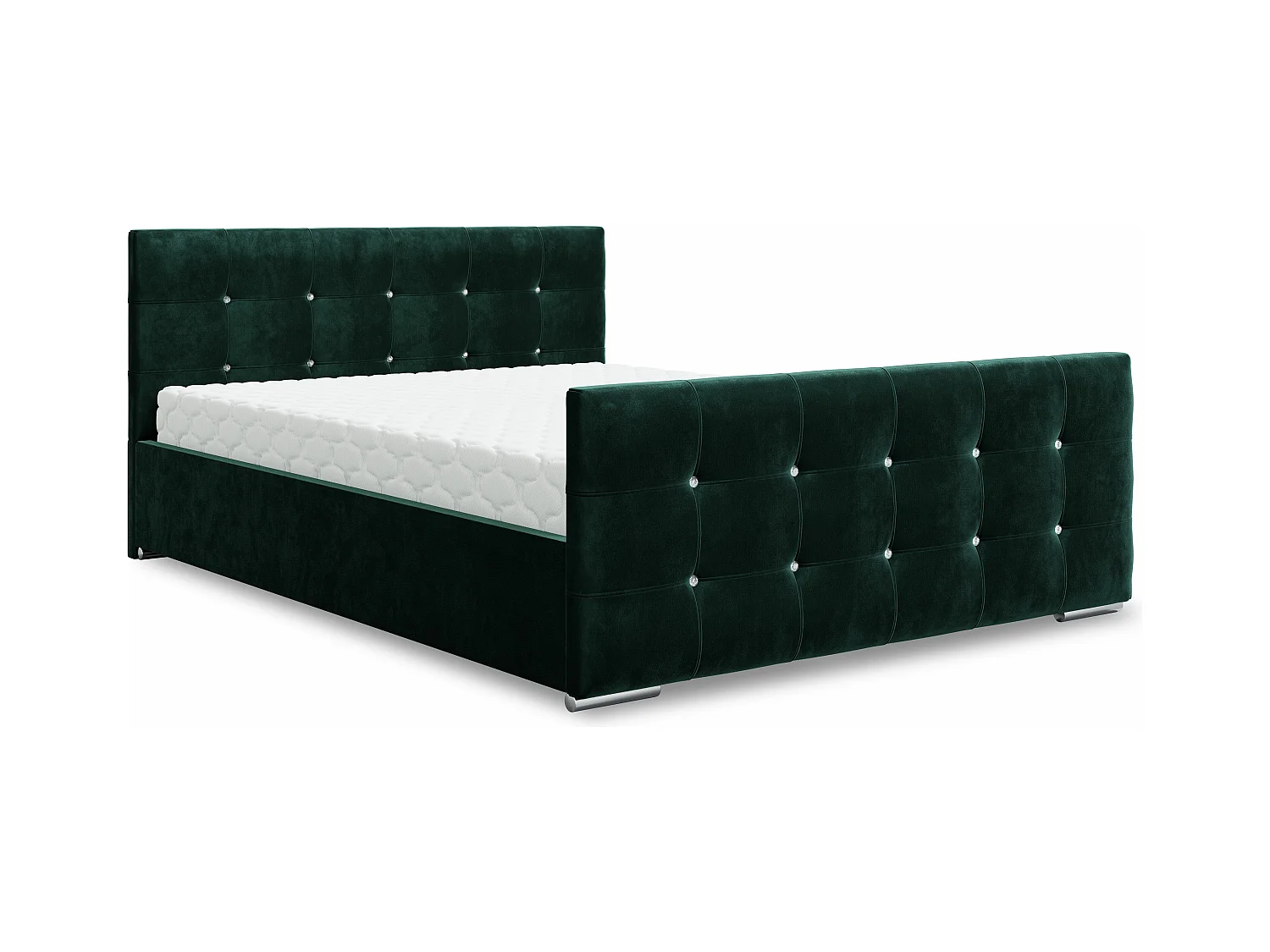 Bedante Polsterbett DAST 90x200cm, Bettkasten, Einzellbett, Bett, Bettkasten, Schlafzimmer, Stauraum, Kontinentalbett, Boxspringbett, Chrome