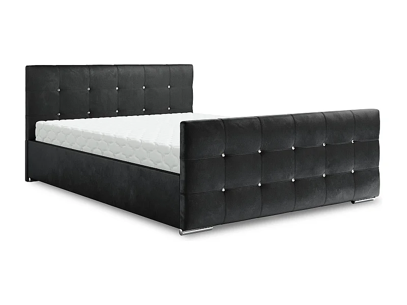 Bedante Polsterbett DAST 180x200cm, Bettkasten, Doppelbett, Bett, Bettkasten, Schlafzimmer, Stauraum, Polsterbett, Kontinentalbett, , Boxspringbett, Chrome