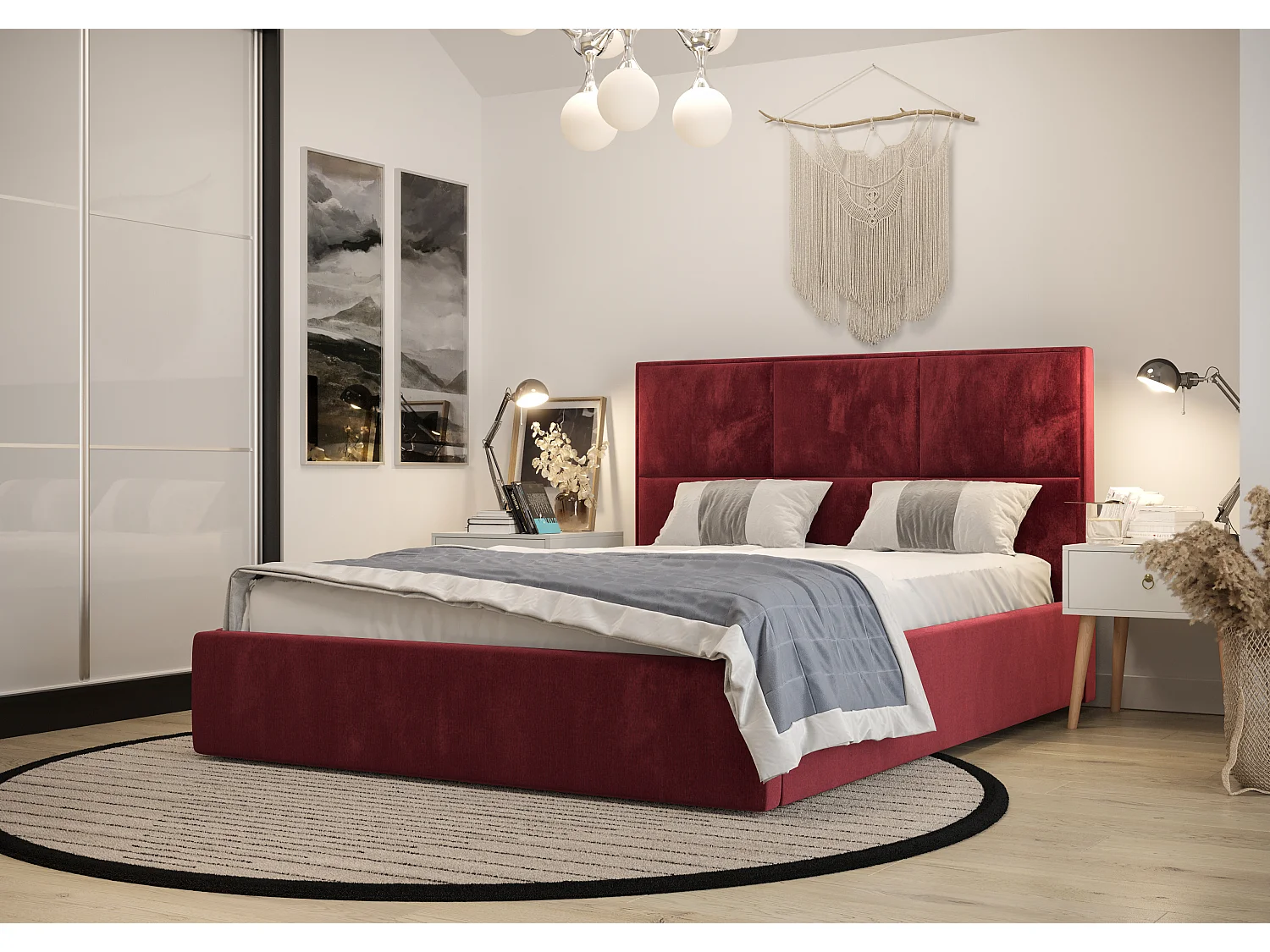 Bedante Polsterbett ELGA 140x200cm, Bettkasten, Doppelbett, Hotelbett, Matratze, Bettkasten, Schlafzimmer, Stauraum, Kontinentalbett, Boxspringbett